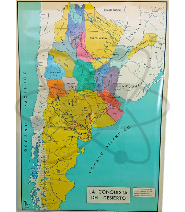 Mapa La Conquista del Desierto 859 Francisco H. Walz S.C.A