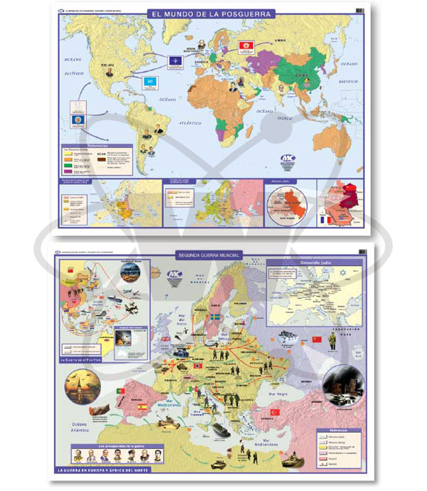 Mapa 2da. Guerra Mundial/ Posguerra, MC – Francisco H. Walz .